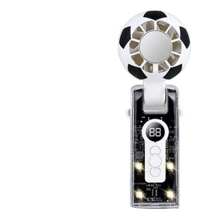 Mini Foldable Handheld Fan With Usb Charging Led Flashlight 3600Mah Battery for Outdoor Football Theme & Office - Product Image 1