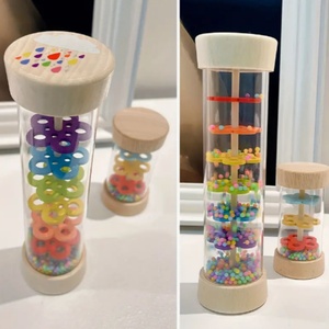 Juguete Educativo Montessori de Madera, Tubo de Sonido de Lluvia, Reloj de Arena, Instrumento Musical, Sonajero para Bebés y Niños Pequeños, Regalo - Product Image 2