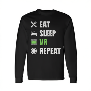 Eat Sleep VR Repeat Camiseta de manga larga para juegos de realidad virtual - Product Image 2