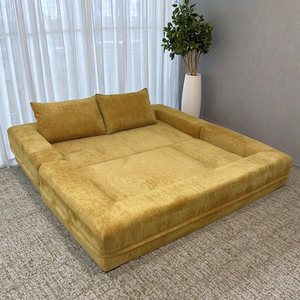 Sofá comprimido con respaldo extraíble y almohada Sofá <span class=keywords><strong>cama</strong></span> convertible para dormitorio y sala de estar con diseño moderno - Product Image 5