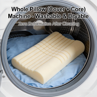 Oreiller de cou en mousse de silicone moderne pour un sommeil ergonomique, lavable en machine, couleur et logo personnalisables