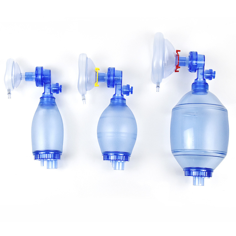 Cardiopulmonary Resuscitation PVC Life Saver Manual Pump Adults Children Infants Oxygen Tube First Aid Silicone Ambulance Bag