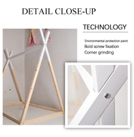 Lit pour bébé sur mesure chambre à coucher chambre d'enfant cadre de tente sol en bois lit Montessori pour enfants bambins