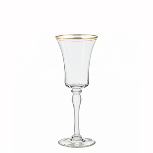 Décoration de mariage bordure dorée coupe à vin rouge fête verrerie pied haut tasse à eau Banquet bord doré tasse à vin blanc - Product Image 5