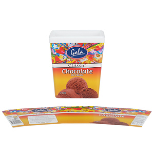 Hình Chữ Nhật Bao Bì PP IML Rõ Ràng Giả Mạo 500Ml Trong Khuôn Nhãn Cho Bồn & Nắp Cốc Cho Thực Phẩm Sữa Chua Kem Bơ Bánh Quy - Product Image 1