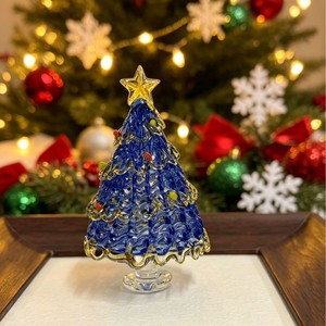 Ornement en verre artisanal pour sapin de Noël, décoration de bureau faite à la main - Product Image 4