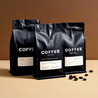 Sacs en papier personnalisés avec logo, durables, 250g 500g, qualité alimentaire, imprimés en héliogravure, avec fermeture éclair et valve, pour café en grains, lait et gelée