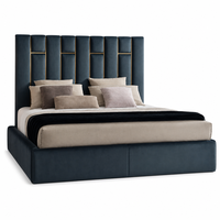 Meubles de chambre à coucher de haute qualité, cadre de lit moderne, tête de lit haute, lit Double Queen Design en bois massif, offre spéciale