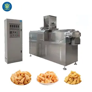 Chips de maíz de alta calidad, máquina de procesamiento de pellets de aperitivos, línea de producción de alimentos para aperitivos fritos, máquina para hacer