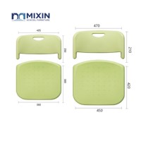 Coque de siège de chaise d'étudiant en plastique perforé respirant, panneau de chaise moulé en PP, accessoires de mobilier scolaire pour salle de classe