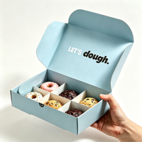 Emballage alimentaire recyclé personnalisé avec logo, emballage biodégradable pour macarons, emballage pour biscuits, boîte d'emballage pour biscuits avec séparateurs