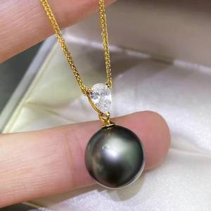 31223 Accesorios de Perlas DIY, Colgante de Plata S925 con Cuentas Redondas de 10-12 mm, Base Vacía para Colgante de Collar con Diseño de Muñeco de Nieve - Product Image 1