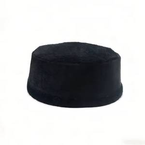 Chapeau Kufi en fourrure de vison épaissie YASEEN, chapeau de prière islamique élastique, respirant et écologique, chapeau d'hiver pour homme - Product Image 1