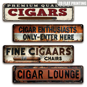 Targa in Metallo per Cigar Lounge, Decorazione Murale <span class=keywords><strong>a</strong></span> Tema Tabacco per Bar, Man Cave, Sala Fumatori, Ornamento per la Casa - Product Image 1