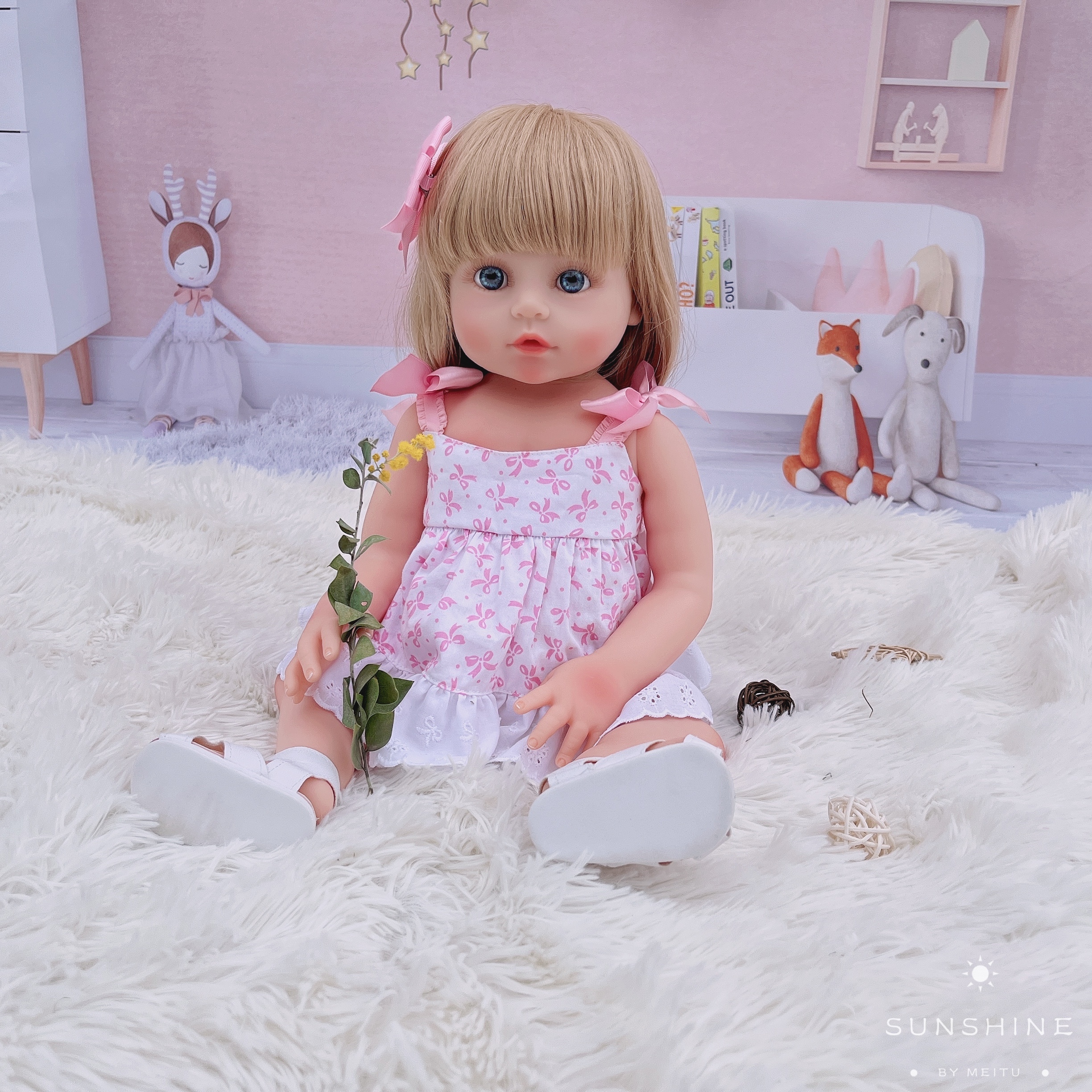 Newborn Reborn Baby Dolls vinyl Full Silicone Body Realistic Cute Soft Bebe Reborn Dolls 48cm Baby Toys