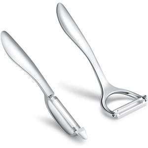 Pelador de frutas de melón de acero inoxidable 304, juego de herramientas pequeñas de cocina con lazo multifuncional en forma de Y - Product Image 1