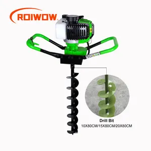 68CC Benzin betriebene Erd bohrmaschine Tief bohrmaschine Boden bohrmaschine Post Hole Borer Gartenbaum pflanzung Benzin-Boden bohrmaschine