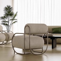 Nordique Bauhaus simple canapé chaise créative conception ancienne touche moderne Simple rétro loisirs maison chambre bureau à domicile salon