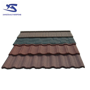 Tuiles de toiture métalliques revêtues de pierre à prix d'usine, haute résistance à la corrosion pour les zones côtières, Amérique latine, <span class=keywords><strong>immobilier</strong></span> - Product Image 4