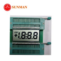 Panel LCD monokrom segmen 3 1/2 digit 3.5 inci, layar kaca LCD TN