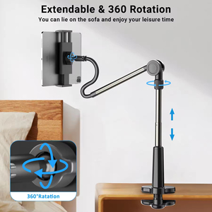 Portable Flexible Lazy Bracket for for <b>Tablets</b> ABS Plastic Clip Fix Mount Mobile Phone Holder <b>Stand</b> for Bed Desktop Use - Product Image 3