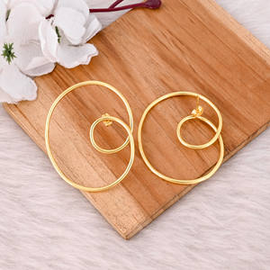 Pendientes de Moda para Mujer, Recién Llegados, Chapados en Oro, de Latón, Joyería Sencilla, Pendientes de Botón, Regalo de Aniversario - Product Image 3