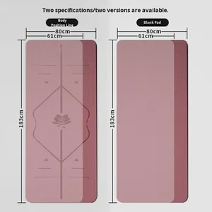 Tapis de yoga TPE épaissi 6 mm, antidérapant, inodore, certifié CE, élargi 80 cm, insonorisant, pour fitness, avec sac, pour la maison, la danse et la <span class=keywords><strong>corde</strong></span> à sauter - Product Image 3