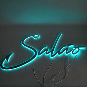 Panneau 3d rétro-éclairé en titane, découpé <span class=keywords><strong>au</strong></span> Laser, miroir 304 LED, en acier inoxydable, signe de lettre halolite pour <span class=keywords><strong>bateau</strong></span> - Product Image 2