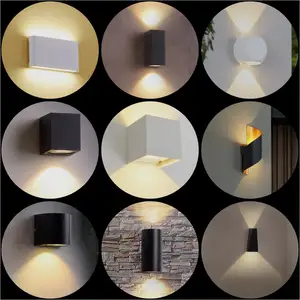 Lampu Dinding LED, Lampu Dinding Hitam LED, Lampu Dalam Ruangan Modern, Lampu Dinding Luar Ruangan, Lampu Mural