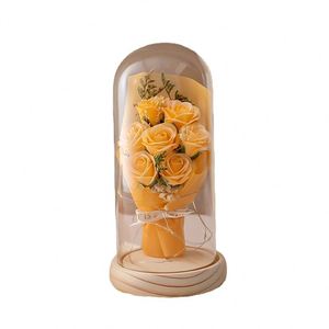 Rose éternelle en feuille d'or, fleur artificielle, cadeau d'anniversaire, Saint-Valentin, fête des mères, ornement - Product Image 1