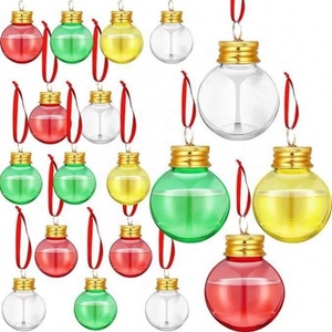 Botella de Plástico PET en Forma de Bola de 50ml, 100ml, 250ml, Adornos Navideños, Botella para Jugo, Leche, Té y Bebidas - Product Image 3