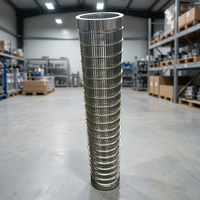 Panier filtrant en fil de fer à fentes en V en acier inoxydable 304 316L, avec fentes de 0,5-3 mm, poignée en U et bride supérieure, pour la filtration de liquides chimiques dans l'exploitation minière