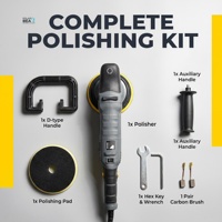 Polisseuse rotative pour voiture POLAR BEAR 1200W, 125/150 mm, 5 vitesses variables, correction de peinture, polisseuse AC 120-240V 50/60Hz, garantie de 2 ans