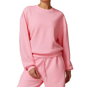 Sudadera de Cuello Redondo para Mujer Disko Sport, Manga Larga, Corte Holgado, Tejido de Punto, Color Sólido, Talla Adulto, Talla Grande - Product Image 2