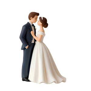 Modern Love <strong>Bride</strong> &amp; Groom Resin Cake Topper - Product Image 1