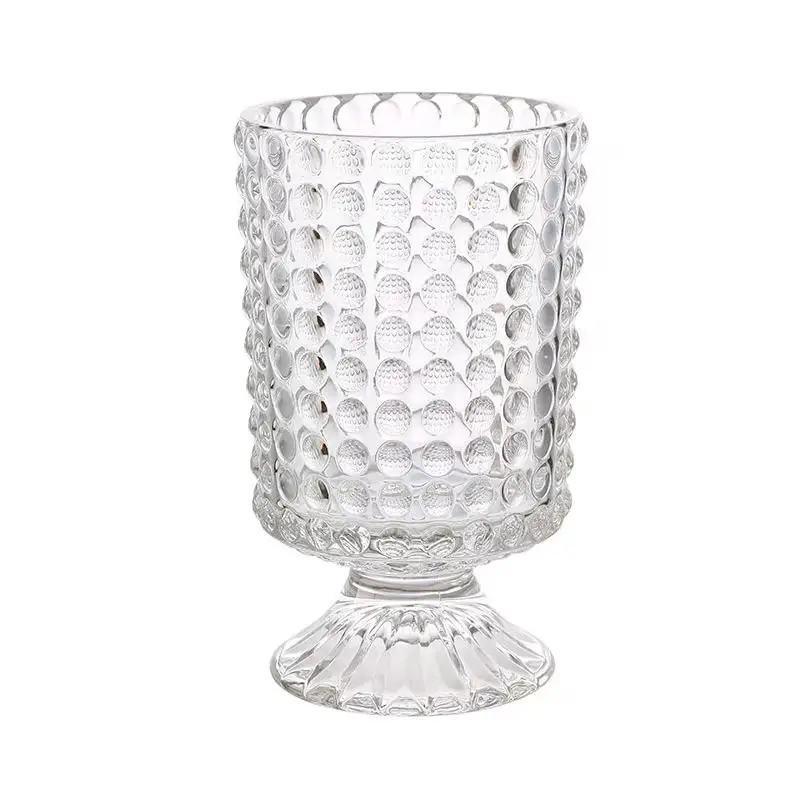 Luxus dekorative moderne Glas vasen Hochzeit Herzstück große klare farbige geblasene Kristallglas Blumenvase Tisch dekoration