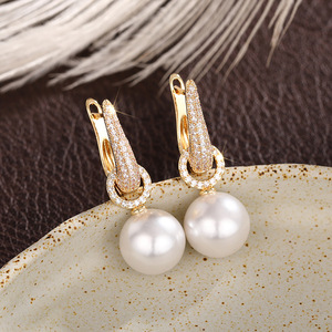 Orecchini a polsino convertibili stile perla per donna, gioielli eleganti e alla moda - Product Image 6