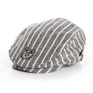 Enfants chevrons chapeau plat enfants <span class=keywords><strong>enfant</strong></span> en bas âge Vintage pilote casquettes élastique rayé bérets <span class=keywords><strong>gavroche</strong></span> <span class=keywords><strong>casquette</strong></span> - Product Image 3