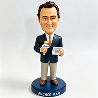 Figurine Bobblehead en résine personnalisée de commentateur/reporter en direct, objet de collection de bureau, cadeau