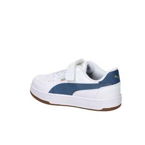 Scarpe da ginnastica Puma per bambini bianche e blu con chiusura in velcro, scarpe casual - Product Image 3