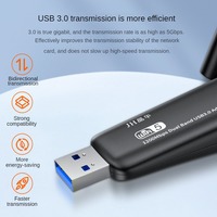 Adaptador de Red USB Inalámbrico de 1200Mbps, Antena de Red Inalámbrica, Tarjeta de Red para Computadora, Receptor Ethernet LAN
