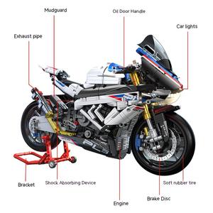 Panlos 672102 Juguetes para Niños, Juego <span class=keywords><strong>de</strong></span> Motocicletas <span class=keywords><strong>de</strong></span> la Serie League, Motocicleta <span class=keywords><strong>de</strong></span> Tecnología 1:8 para Bloques, Juguetes <span class=keywords><strong>de</strong></span> Construcción <span class=keywords><strong>de</strong></span> Modelos - Product Image 4