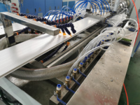 Mesin pembuat lantai plastik otomatis, PP PE abdulprofil Decking otomatis dengan teknologi canggih