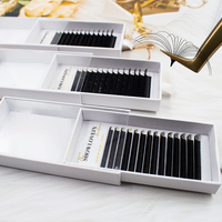 Extensions de cils en soie cachemire doux mat Premium Easy Cachemire C CC D DD L M Curl Plateaux d'extensions de cils en cachemire