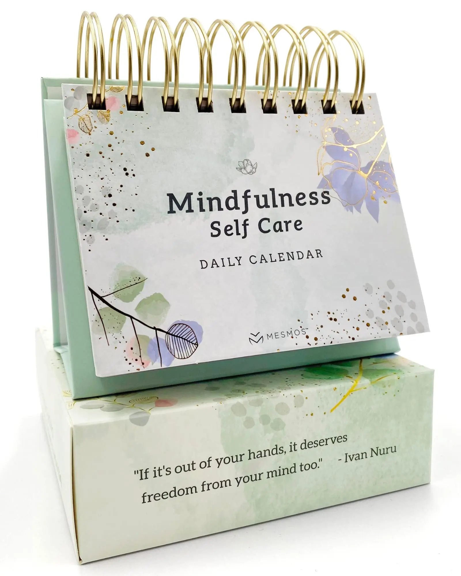 Perpetual Positive 365 Days Daily Inspirational Quotes Flip Motivational Mindfulness Self Care Daily Desk Calendar With Box