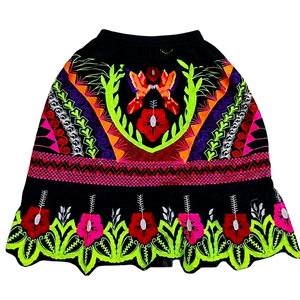 Hawaiian Island Embroidery <b>Skirt</b> Women Custom Tropical Floral Aloha Summer Resort Beachwear Holiday Clothing Wholesale Supplier - Product Image 1