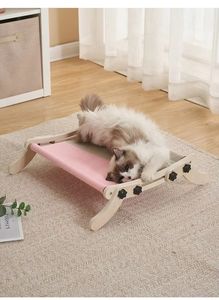 Fabrik Großhandel Holz Katzen bett Fenster mit zwei Kletter stufen Hängende Katzen Holz Katzen bett Hängematte Fenster Barsch - Product Image 3