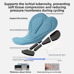 TOSUOD – short de cyclisme d'été pour hommes et femmes, pantalon de cyclisme respirant à séchage rapide avec coussinet de protection, pantalon de sport professionnel - Product Image 3