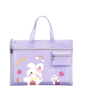 Custom Zipper Bags Stationery DocumentBag School Suppliers Zip Pouch Customized Folder <b>File</b> Bag <b>A4</b> Canvas Fabric FileFolder - Product Image 1