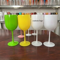Verre à vin rouge en plastique coloré personnalisé, réutilisable, sans BPA, 16 oz, qualité alimentaire, passe au lave-vaisselle, incassable